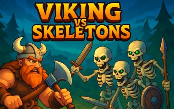 Vikings VS Skeletons - Classic Viking Action Platformer Game