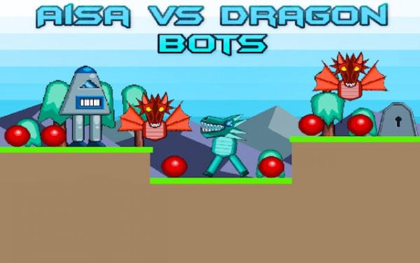 Aisa vs Dragon Bots: Platformer Challenge Online Game