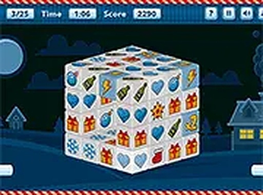 Christmas Dimensions 3D Mahjong Puzzle Game